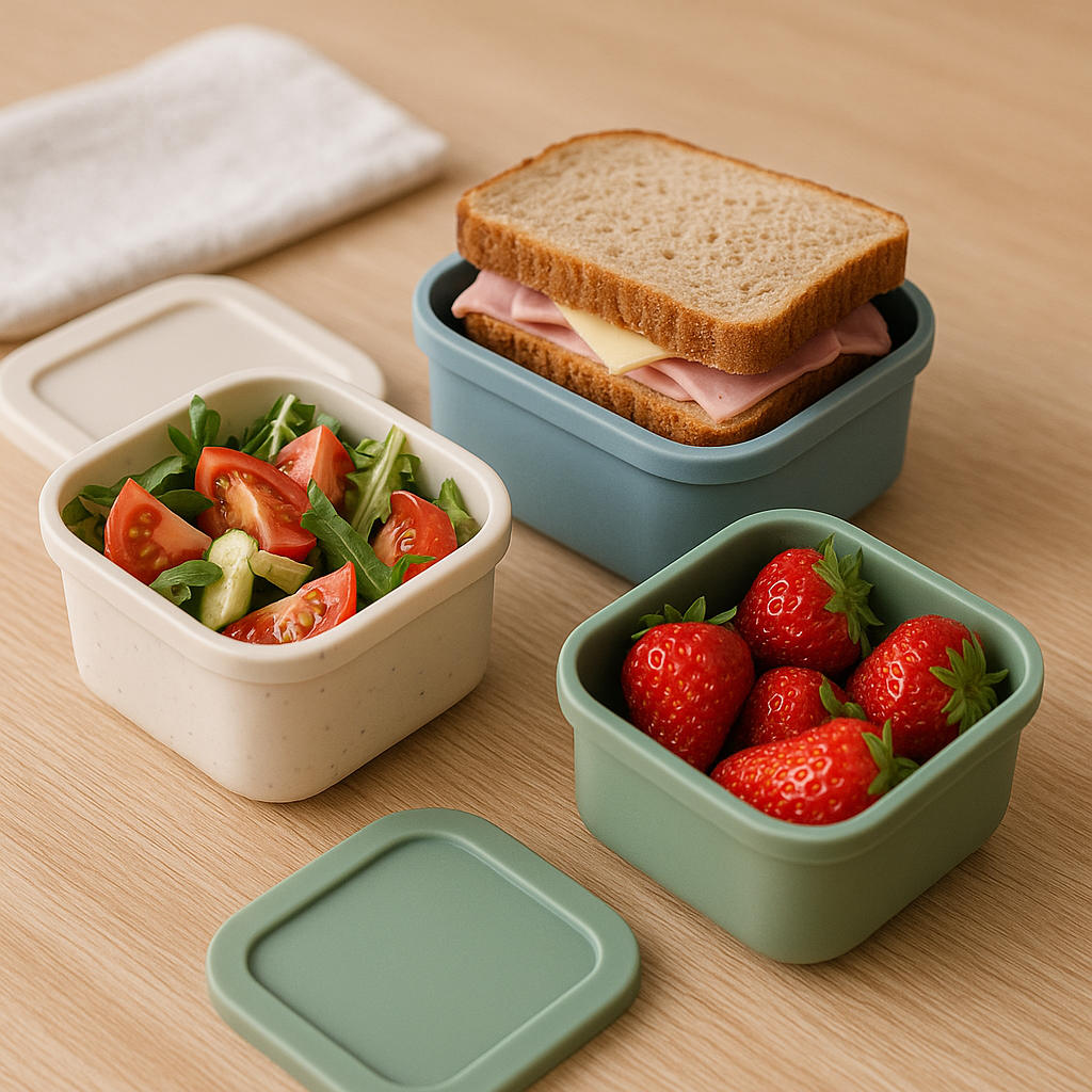 OmniSora StackMate™ – 3-Piece Silicone Food Container Set