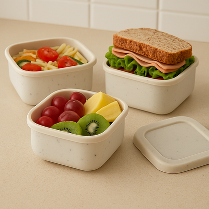 OmniSora StackMate™ – 3-Piece Silicone Food Container Set
